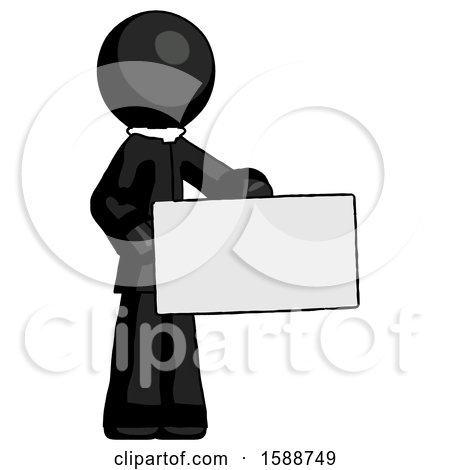 Black Clergy Man Presenting Large Envelope by Leo Blanchette