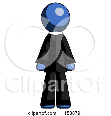 Blue Clergy Man Standing Facing Forward by Leo Blanchette