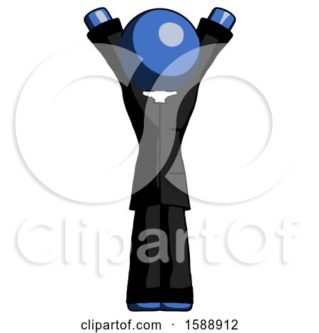 Blue Clergy Man Hands up by Leo Blanchette