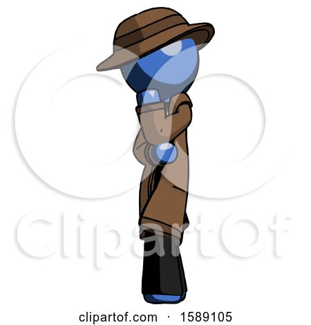 Blue Detective Man Thinking, Wondering, or Pondering by Leo Blanchette