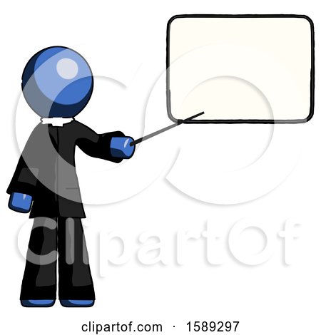 Blue Clergy Man Giving Presentation in Front of Dry-erase Board by Leo Blanchette