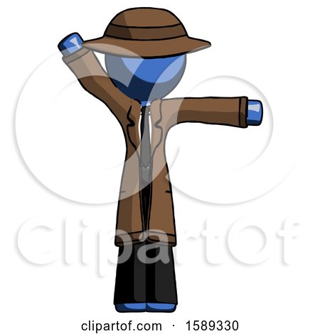 Blue Detective Man Directing Traffic Right by Leo Blanchette