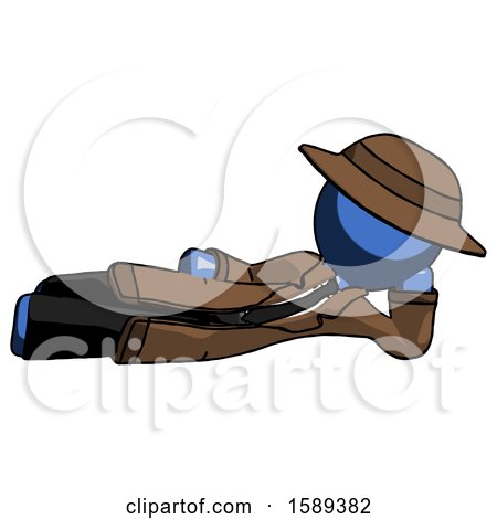 Blue Detective Man Reclined on Side by Leo Blanchette