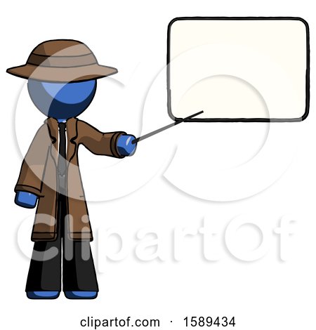 Blue Detective Man Giving Presentation in Front of Dry-erase Board by Leo Blanchette