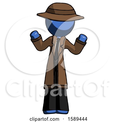 Blue Detective Man Shrugging Confused by Leo Blanchette