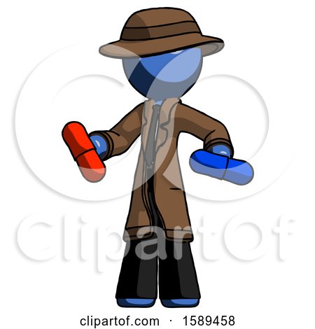 Blue Detective Man Red Pill or Blue Pill Concept by Leo Blanchette