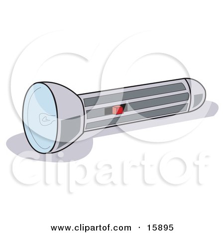 Chrome Flashlight Clipart Illustration by Andy Nortnik
