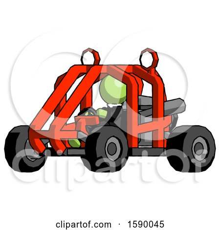 Green Clergy Man Riding Sports Buggy Side Angle View by Leo Blanchette