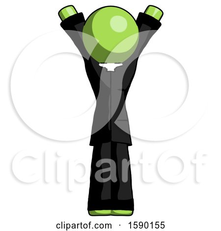 Green Clergy Man Hands up by Leo Blanchette