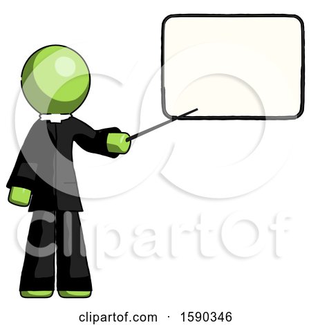 Green Clergy Man Giving Presentation in Front of Dry-erase Board by Leo Blanchette