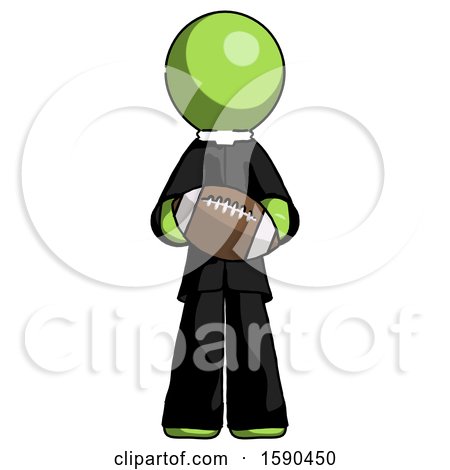 Green Clergy Man Giving Football to You by Leo Blanchette