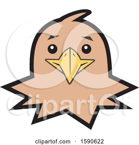 Clipart of a Hawk Mascot Face - Royalty Free Vector Illustration by Johnny Sajem