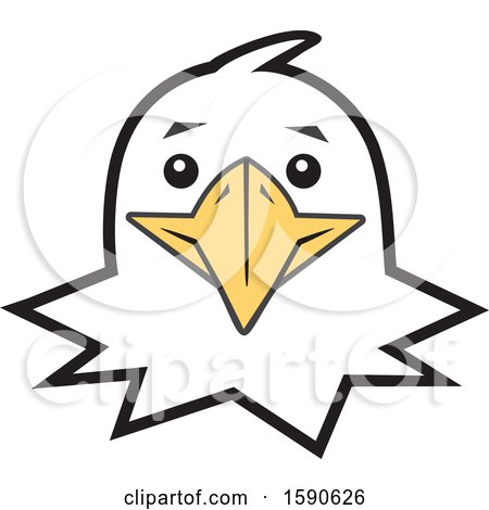 Clipart of a Bald Eagle Mascot Face - Royalty Free Vector Illustration by Johnny Sajem