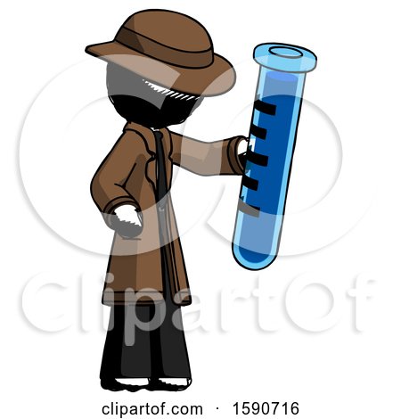 Ink Detective Man Holding Large Test Tube by Leo Blanchette