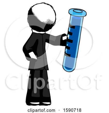 Ink Clergy Man Holding Large Test Tube by Leo Blanchette