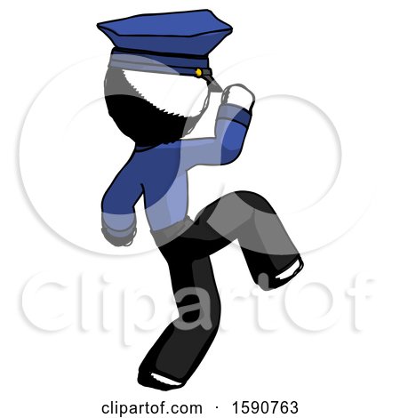 Ink Police Man Kick Pose Start by Leo Blanchette