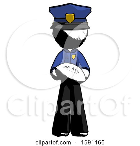 Ink Police Man Giving Football to You by Leo Blanchette