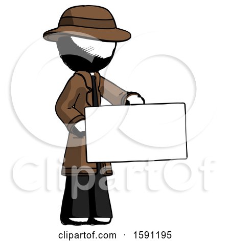 Ink Detective Man Presenting Large Envelope by Leo Blanchette
