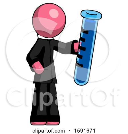 Pink Clergy Man Holding Large Test Tube by Leo Blanchette