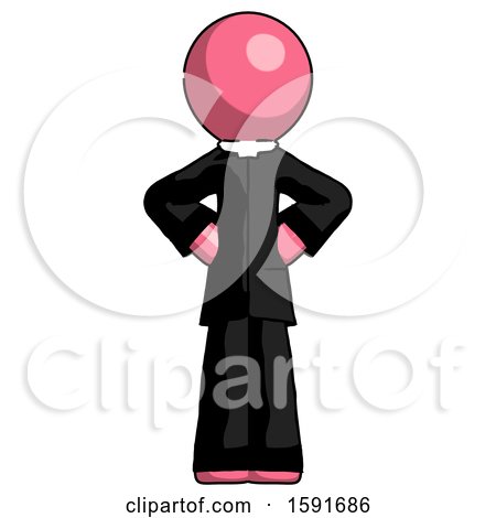Pink Clergy Man Hands on Hips by Leo Blanchette