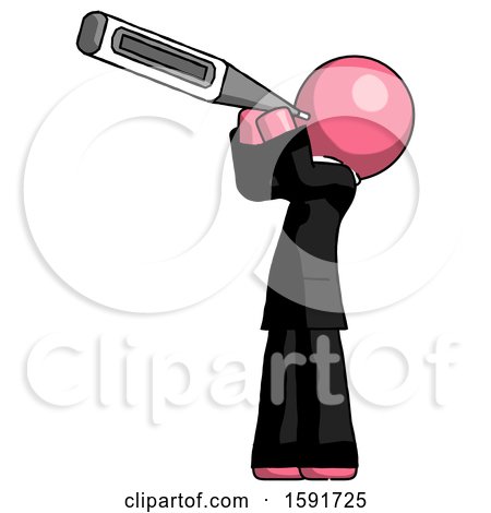 Pink Clergy Man Thermometer in Mouth by Leo Blanchette