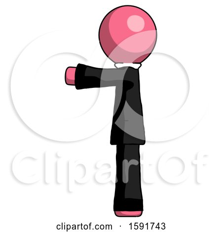 Pink Clergy Man Pointing Left by Leo Blanchette