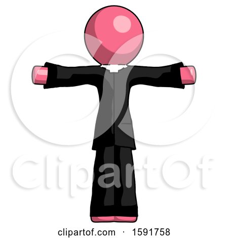 Pink Clergy Man T-Pose Arms up Standing by Leo Blanchette