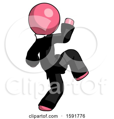 Pink Clergy Man Kick Pose Start by Leo Blanchette