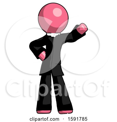 Pink Clergy Man Waving Left Arm with Hand on Hip by Leo Blanchette