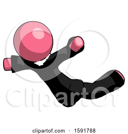Pink Clergy Man Skydiving or Falling to Death by Leo Blanchette
