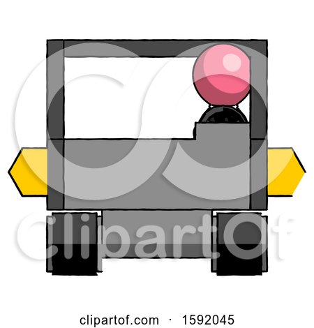 Pink Clergy Man Driving Amphibious Tracked Vehicle Front View by Leo Blanchette