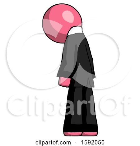 Pink Clergy Man Depressed with Head Down, Back to Viewer, Left by Leo Blanchette