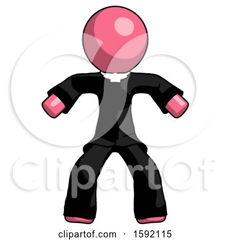 Pink Clergy Male Sumo Wrestling Power Pose by Leo Blanchette