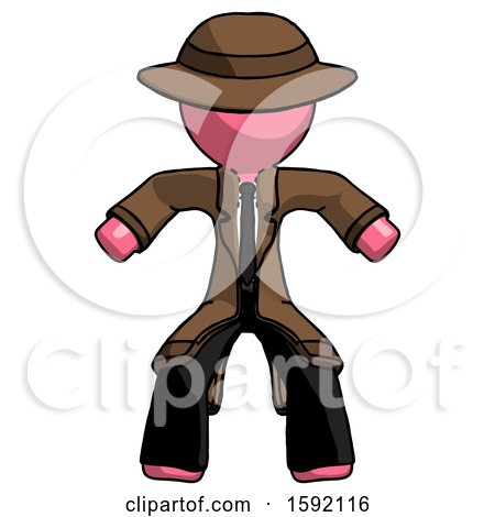Pink Detective Male Sumo Wrestling Power Pose by Leo Blanchette