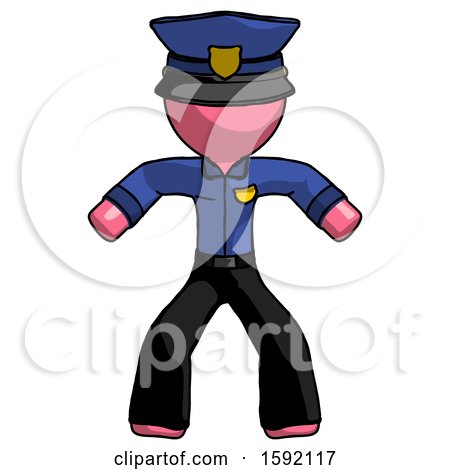 Pink Police Male Sumo Wrestling Power Pose by Leo Blanchette