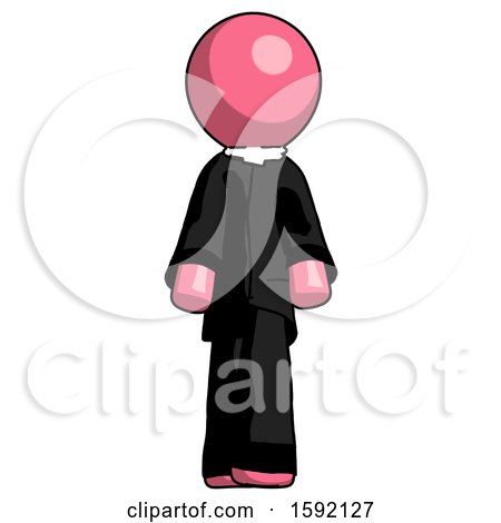 Pink Clergy Man Walking Front View by Leo Blanchette