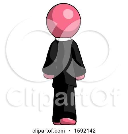 Pink Clergy Man Walking Away, Back View by Leo Blanchette