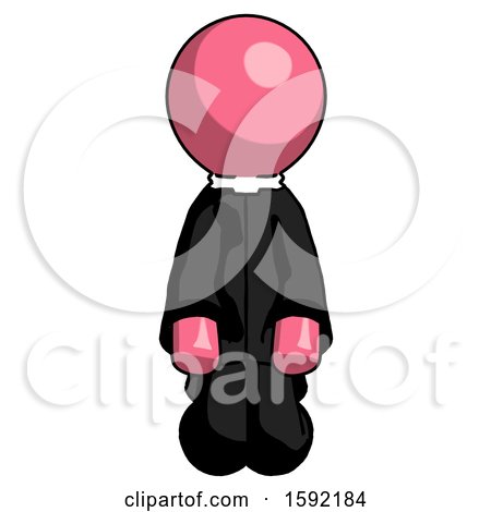 Pink Clergy Man Kneeling Front Pose by Leo Blanchette
