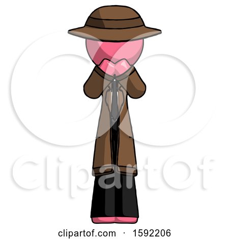 Pink Detective Man Laugh, Giggle, or Gasp Pose by Leo Blanchette