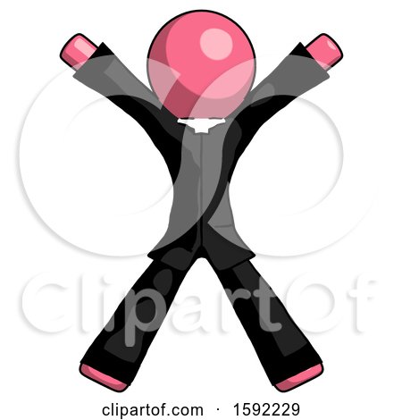 Pink Clergy Man Jumping or Flailing by Leo Blanchette