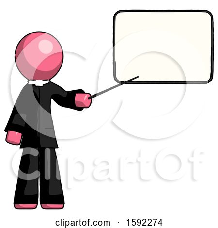 Pink Clergy Man Giving Presentation in Front of Dry-erase Board by Leo Blanchette