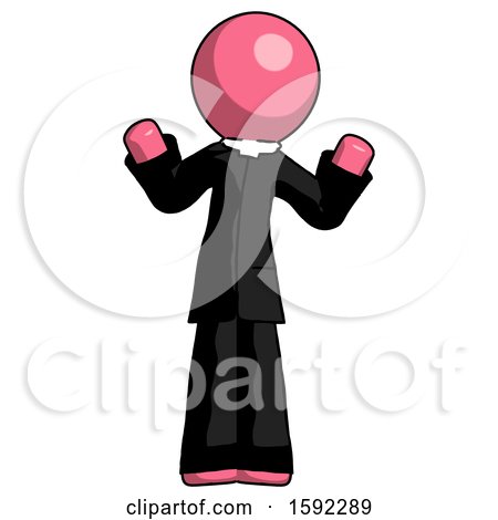 Pink Clergy Man Shrugging Confused by Leo Blanchette