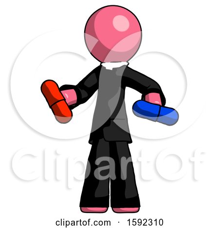 Pink Clergy Man Red Pill or Blue Pill Concept by Leo Blanchette
