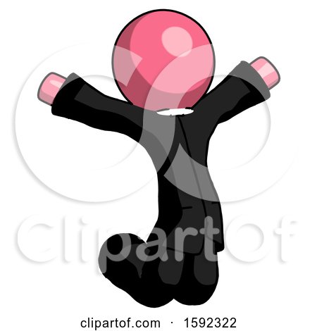 Pink Clergy Man Jumping or Kneeling with Gladness by Leo Blanchette