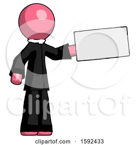 Pink Clergy Man Holding Large Envelope by Leo Blanchette