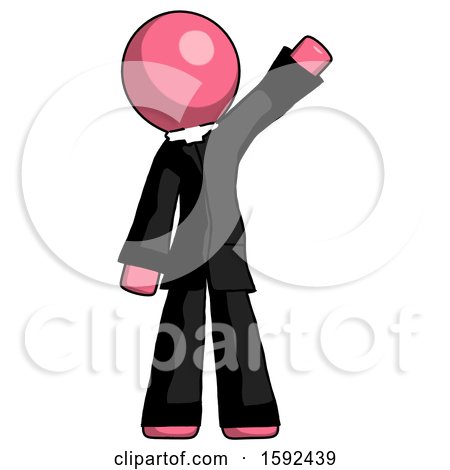 Pink Clergy Man Waving Emphatically with Left Arm by Leo Blanchette