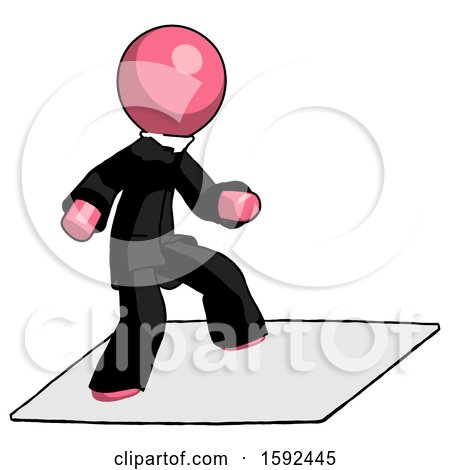 Pink Clergy Man on Postage Envelope Surfing by Leo Blanchette