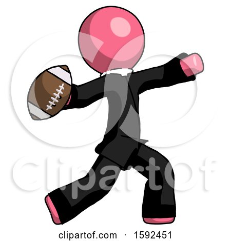 Pink Clergy Man Throwing Football by Leo Blanchette