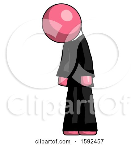 Pink Clergy Man Depressed with Head down Turned Left by Leo Blanchette