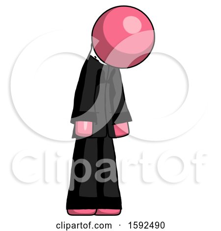 Pink Clergy Man Depressed with Head down Turned Right by Leo Blanchette